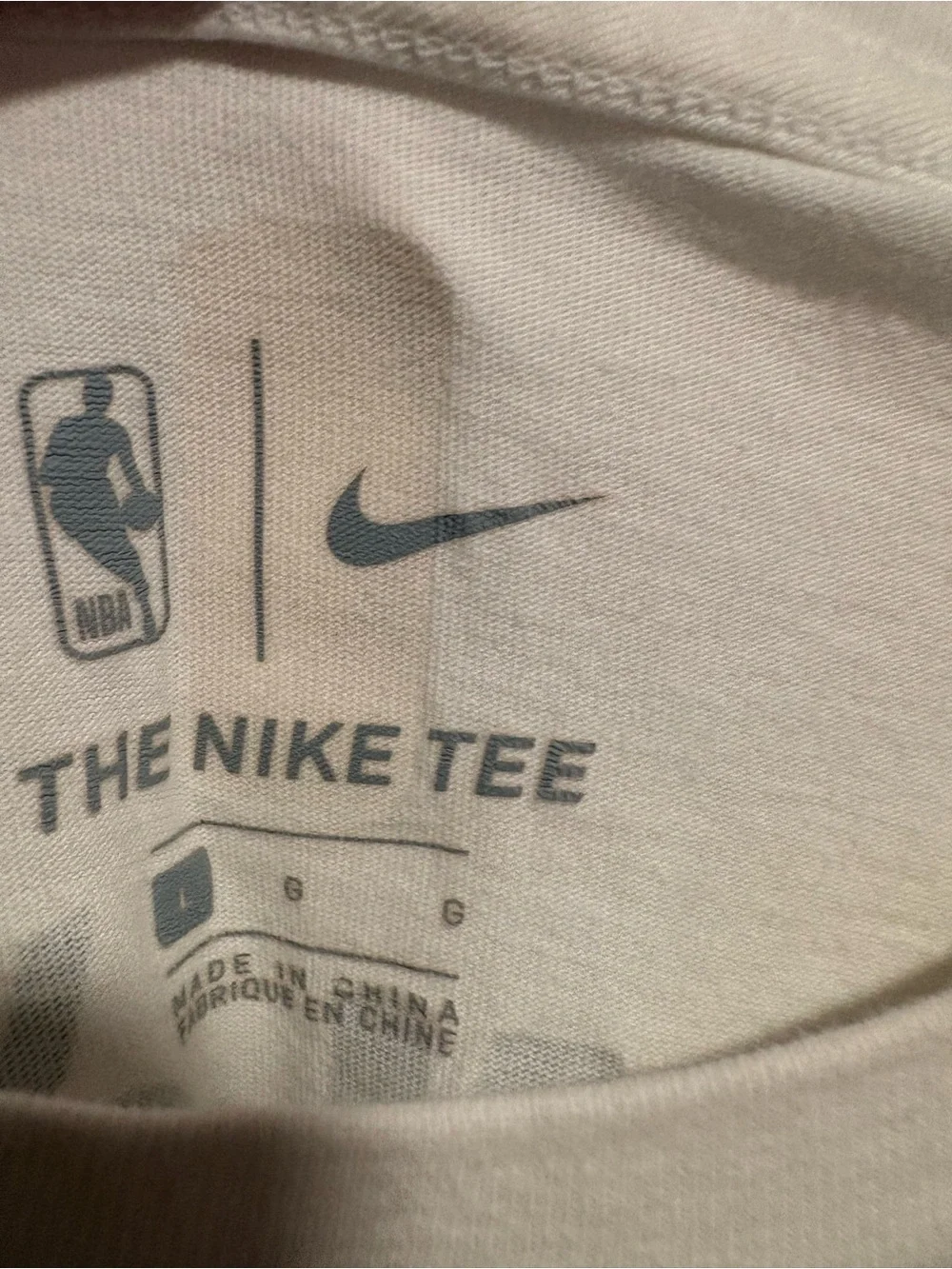 Nike/NBA “Doncic 77” Dallas Jersey Tee - Cream shirt with Gold and Gray - size L